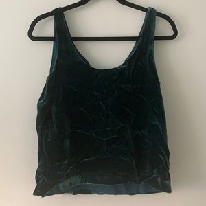 J crew green velvet tank